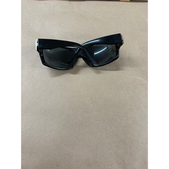 Chanel Black Sunglasses Logo Square Oversized Rhinestone CC Wrap Shield main image 4